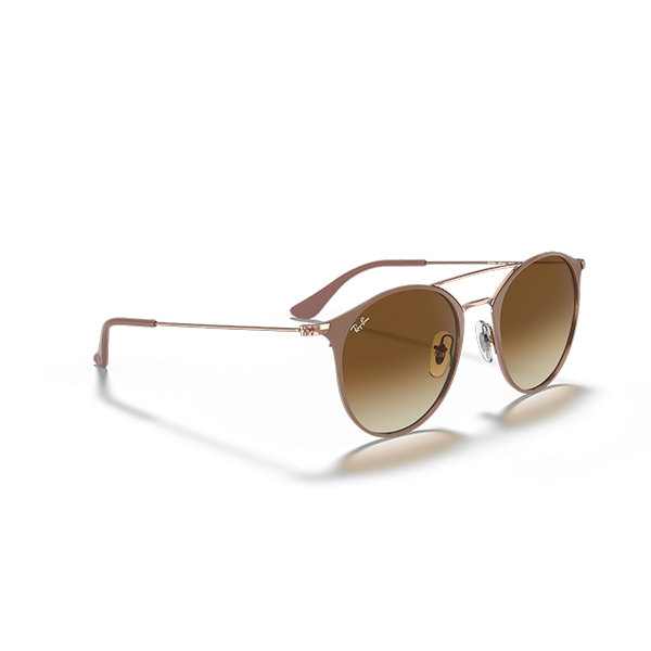 billige Ban Rb3546 Solbriller i beige på kobber og lysebrun, Køb Ray Ban dame lunettes de soleil