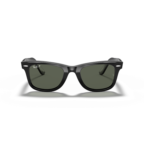 lavpris Ray Ban Wayfarer Classic solbriller i sort og grøn, billige Ray Ban lunettes de